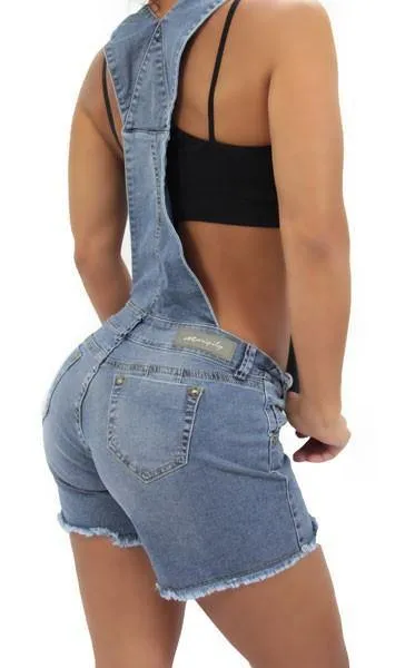17292 Maripily Denim Short Overall