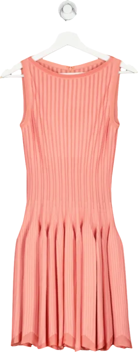 ALAIA Orange Scalloped Hem Skater Dress UK 8
