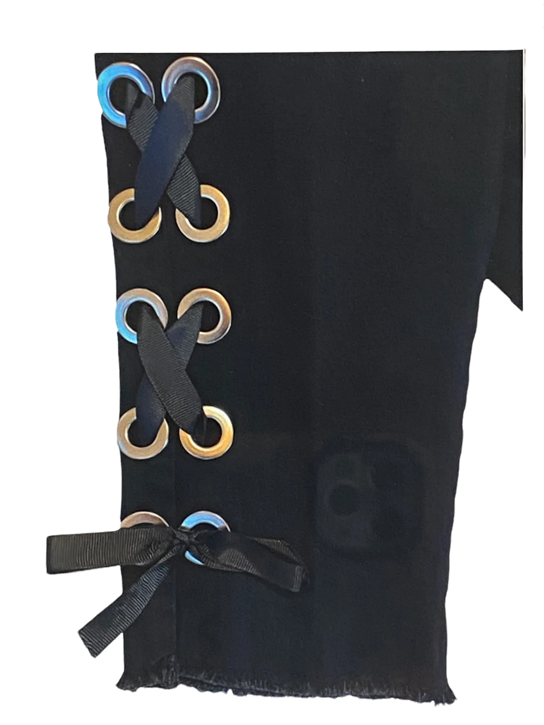 Ankle Jeans w/side tie up grommets