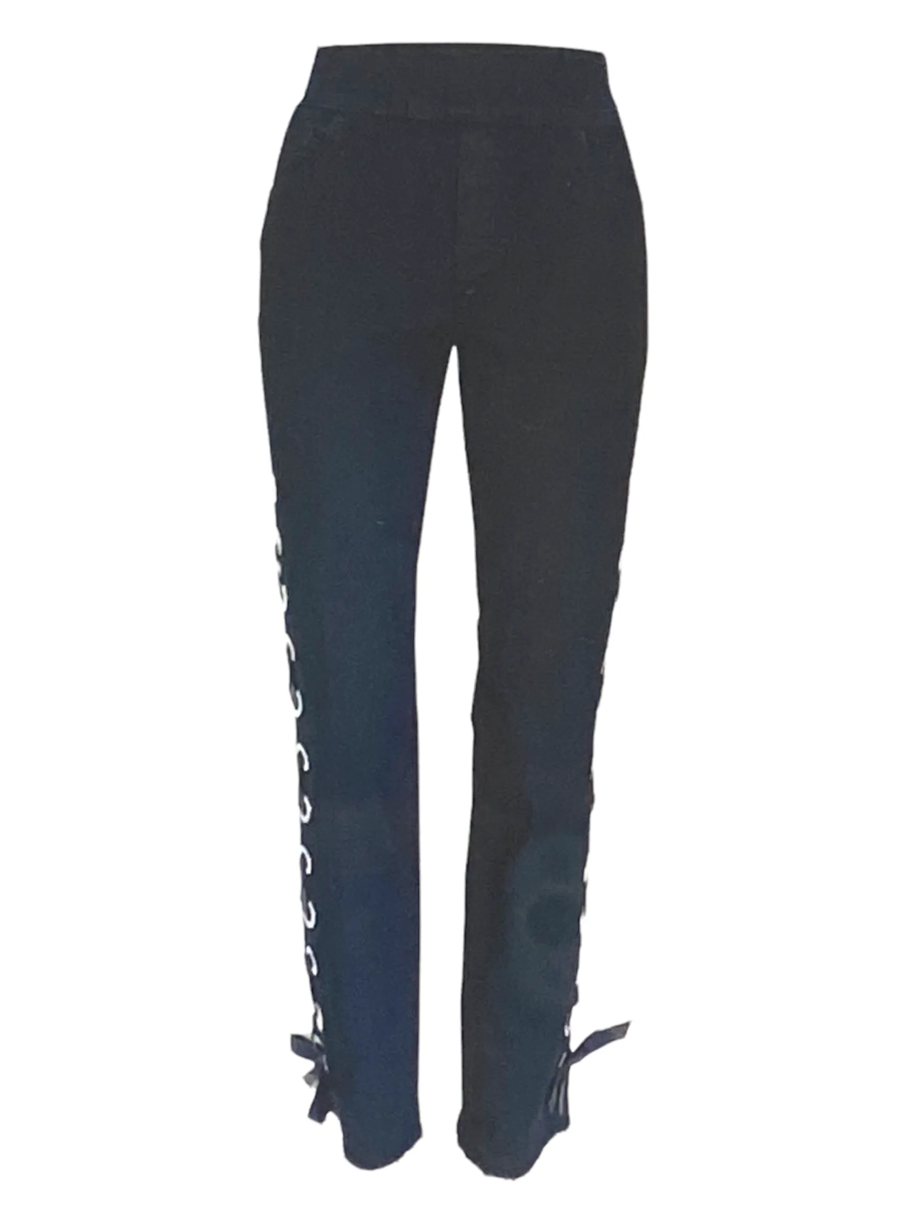 Ankle Jeans w/side tie up grommets