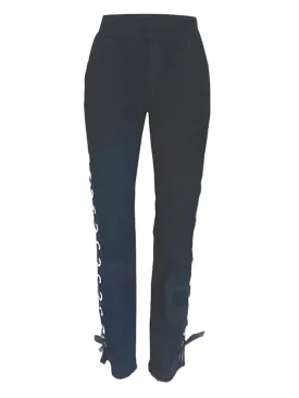 Ankle Jeans w/side tie up grommets