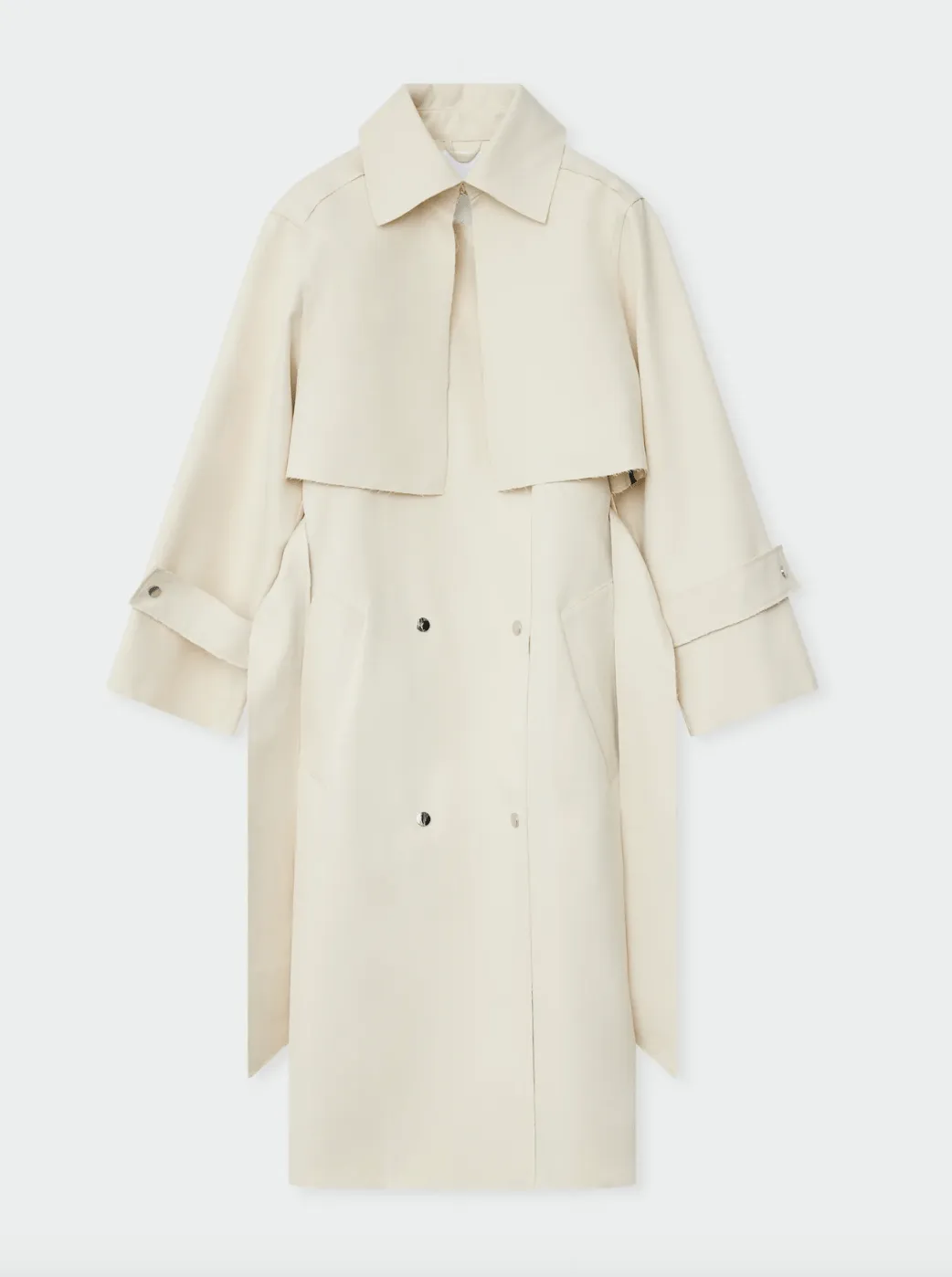 Chapin 3 Piece Shiny Trench Coat