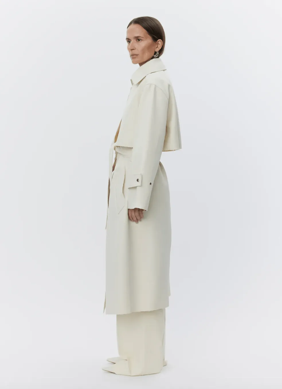 Chapin 3 Piece Shiny Trench Coat