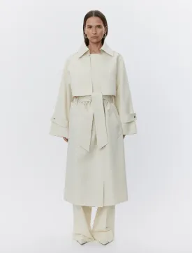 Chapin 3 Piece Shiny Trench Coat