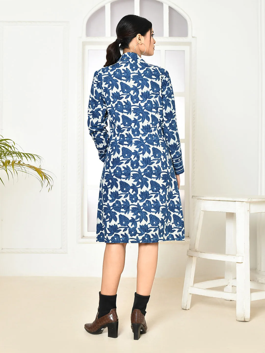 Chole Indigo trench coat for women