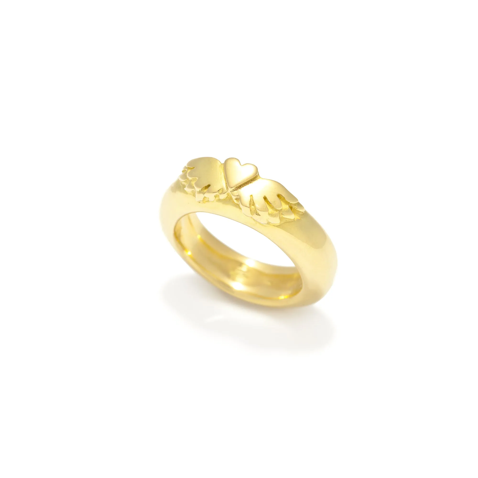 Classic Winged Heart Ring