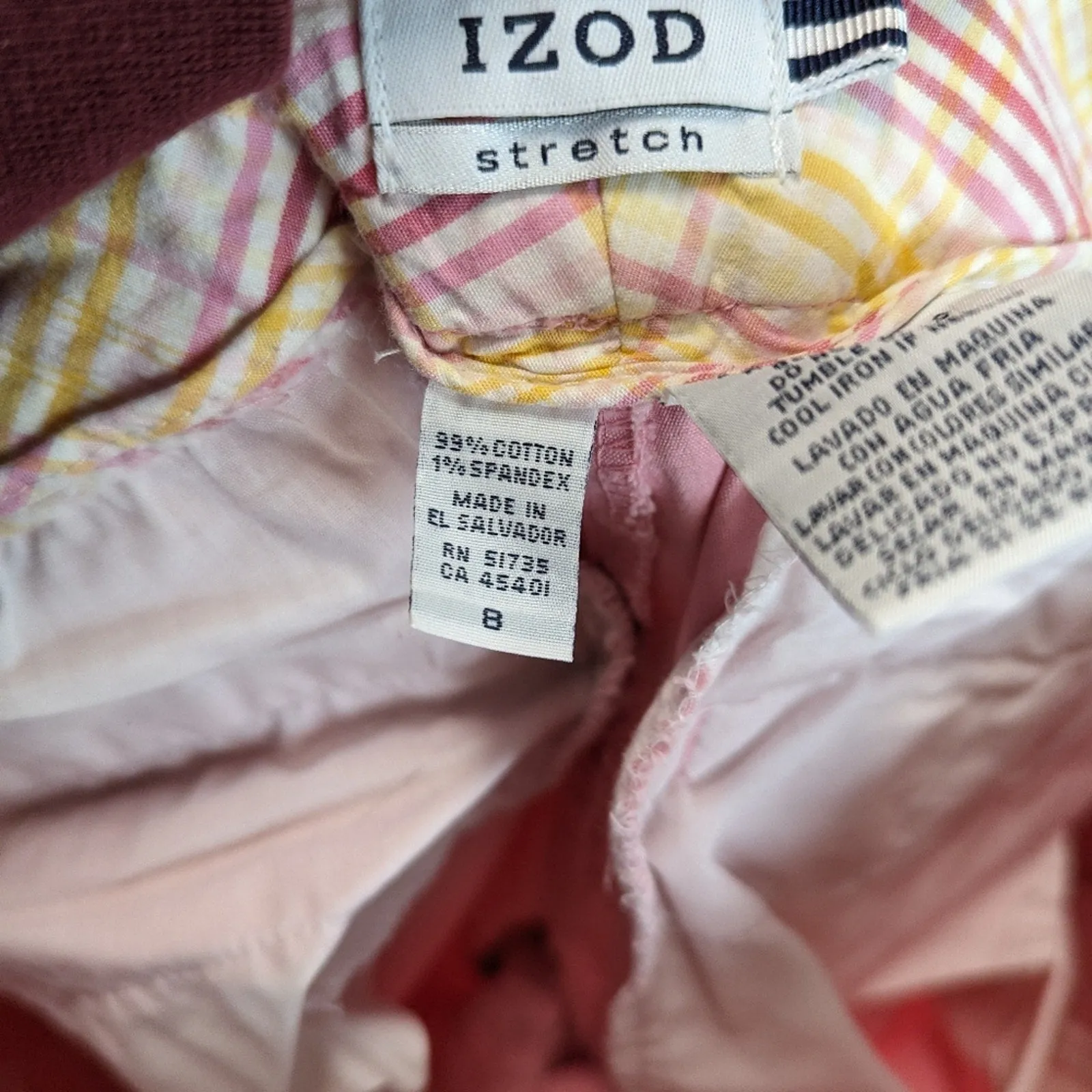 Izod Peach Cropped Capris - 8