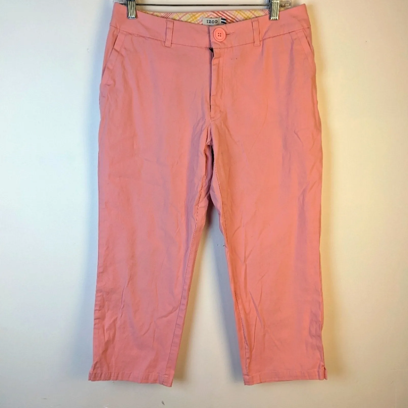 Izod Peach Cropped Capris - 8