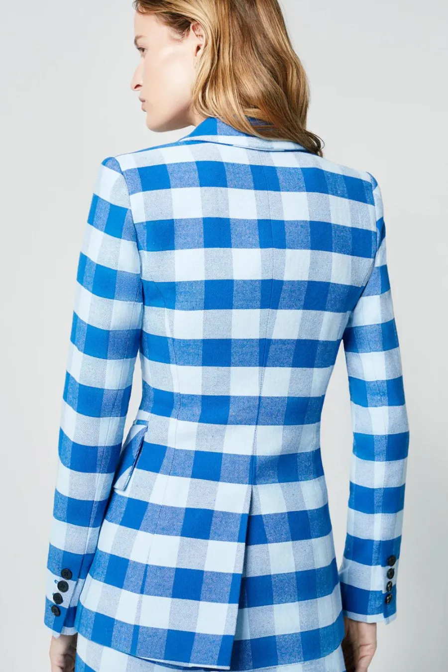 Lounge Blazer Tonal Blue Check