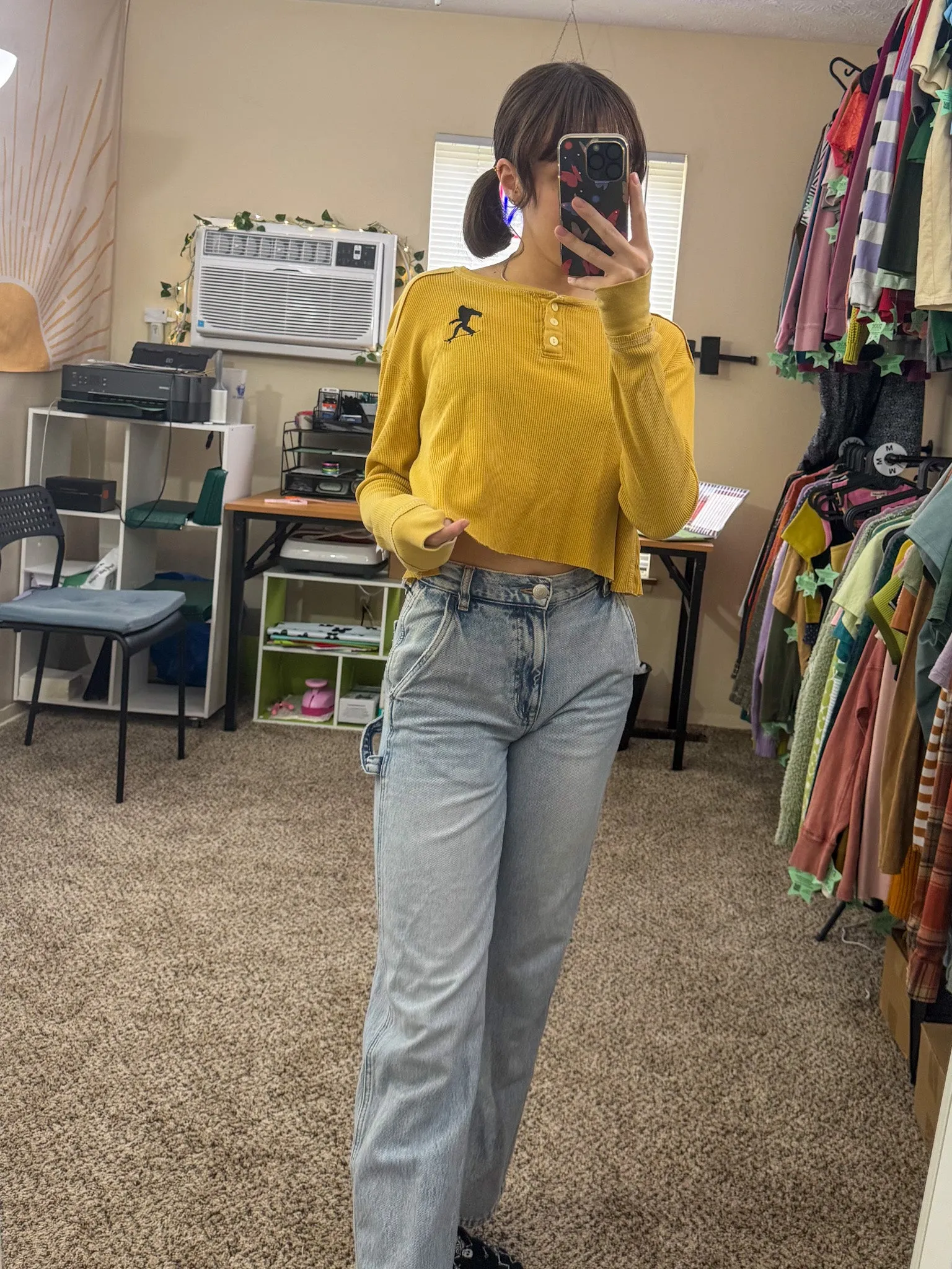 Skater Bigfoot Cropped Thermal Long Sleeve L