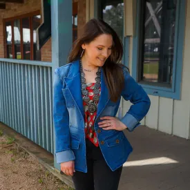 Washed Denim Blazer